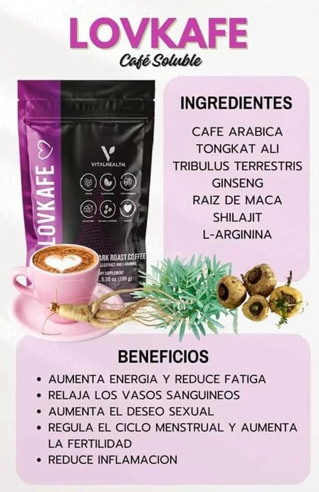 V-LOVKAFE. El energizante de la vitalidad y la libido 2
